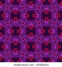 Violet Seamless Ornamental Pattern