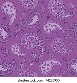 Violett, nahtloser Paisley-Hintergrund
