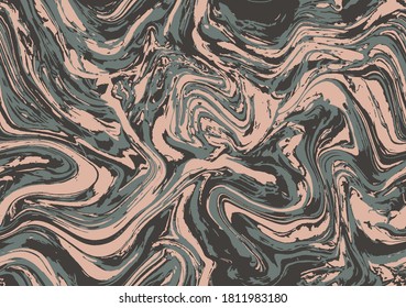 Violet Seamless Vintage Vector Wave. White Repeat Acrylic Paint Background. Pastel Pink Gouache Graphic Oil. Bright Repeat Watercolor Graphic Ebru. Seamless Flow.