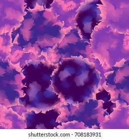 Violet seamless watercolor texture background. Breathtaking abstract violet seamless watercolor texture pattern. Expressive messy vector illustration.