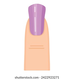 Violet shape nail icon cartoon vector. Stylish services. Studio beauty