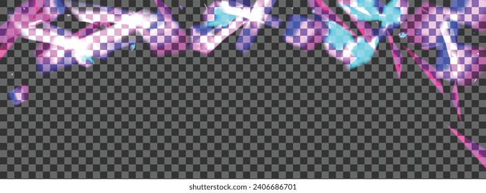 Violet Shimmer Background Transparent Vector. Element Vintage Design. Blur Minimal Wallpaper. Pink Starlight. Twinkle Gradient Texture.