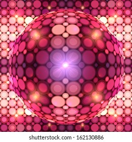 Violet shining vector disco ball