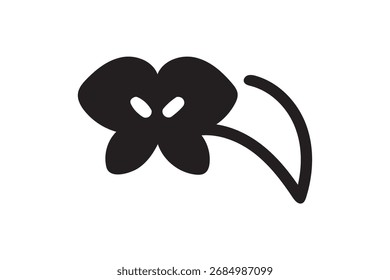 silhueta violeta sobre fundo branco.