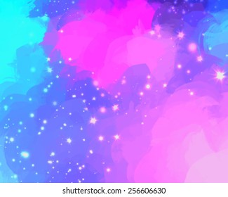 Violet sky brush strokes background. Vector version
