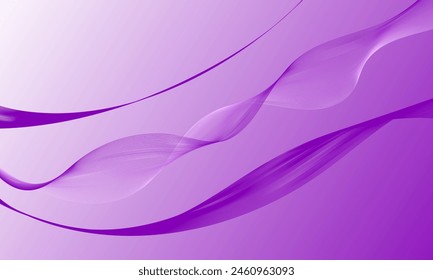 violet smooth lines wave curves gradient abstract background