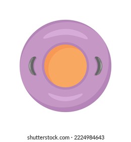 violet snowtubering on a white background. vector illustration