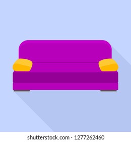 Violet sofa icon 
