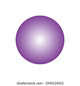 violet sphere basic simple 3d shape isolated on white background