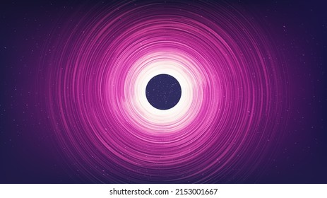 Violet Spiral Black hole on Galaxy background with Milky Way spiral,Universe and starry concept design,vector