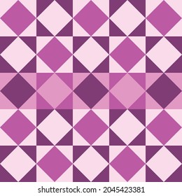 violet square pattern, geometric template, Abstract geometric pattern in five shades of purple, flat square design