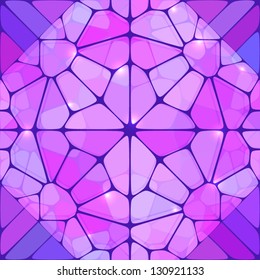 Violet stained glass abstract vector background