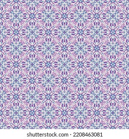 Violet Star Abstract Seamless Bakcground Fabric And Ethnic Retro Vintage Fashion Style, Beautiful Art Illustration Ornament.