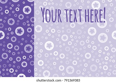 Violet stars presentation/invitation/poster/banner template. Vector art.