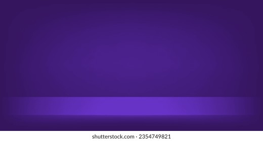 Violet studio room background. Space for selling products on the website. Template mock up for display of product. Business backdrop. Vector illustration.