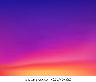 Violet sunset sky vector gradient background