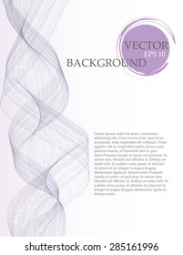 Violet tape / ribbon with light sparkles, abstract vector background / backdrop, decorative element