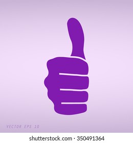 Violet thumbs up icon