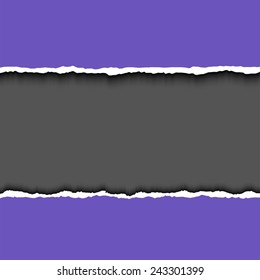 Violet Torn paper pieces background with space for your text. Vector EPS10 illustration. Design elements - paper with ripped edges