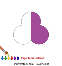 The Violet Trefoil, the coloring book to educate preschool kids with easy gaming level, the kid educational game to color the colorless half by sample.