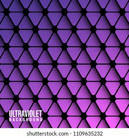 Violet triangles background for printing products, typography, cover brochures, wallpapers. Vector illustration