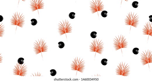 Violet tropical monstera seamless vector pattern background.