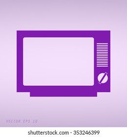 Violet TV vector icon