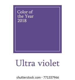 Violet ultra pantone color of the year 2018, ultra violet background. Pantone Ultra Violet color swatch. Future color trend pantone ultra violete.