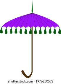 A violet umbrella japan culture art vector coloured illustration