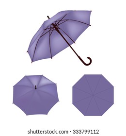Violet umbrella vector isolated