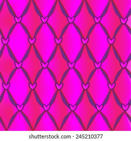 Violet upholstery pattern with hearts