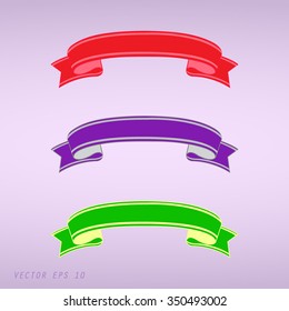 Violet  vector colorful ribbon