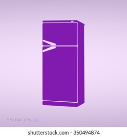 Violet  vector icons of refrigerator 