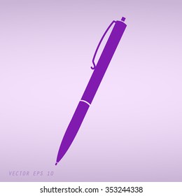 Violet Vector pen icon 