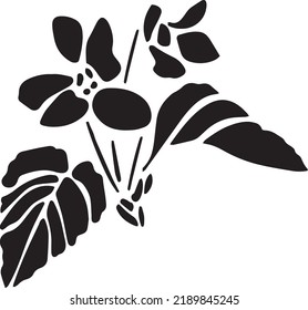 Violet Vector, Stencil, black and white