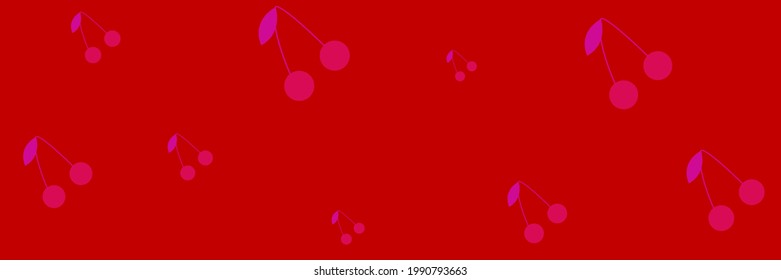 Violet Vintage Retro Colorful Dessert Fruit Print Bright Background. Vitamin Bordo Textile Summer Cherries Spring Repeat Neon Pattern. Tasty Cute Pink Purple Berries Red Sweet Wallpaper.