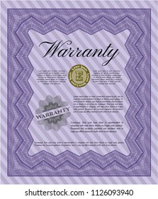 Violet Warranty. Customizable, Easy to edit and change colors. Complex background. Artistry design. 