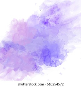 Violet watercolor background vector 