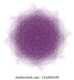 violet watercolor blurred structured squared mandala ornament pattern on white background, vector illustration