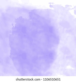 violet watercolor cloudscape pattern with different color shades and fringed upper border, vector illustration