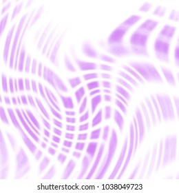 violet watercolor pattern with disrupted curved lines on white background, vector illustration