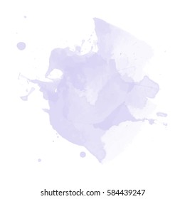 Violet watercolor splash vector 