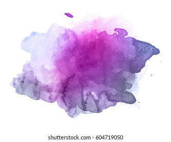 Violet watercolor splash vector 