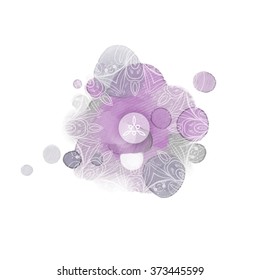 Violet watercolor stain. Best elements for your design.
