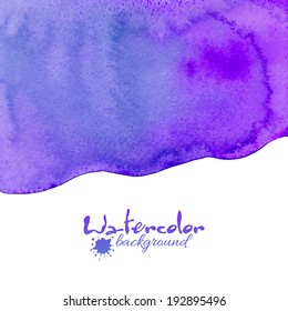 Violet watercolor vector background