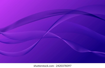 curvas de onda violeta con fondo abstracto degradado