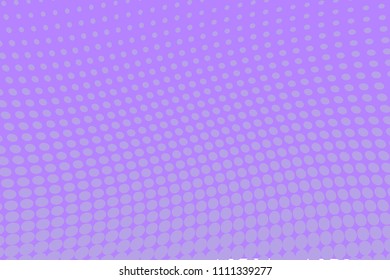 Violet wave halftone background. Digital gradient. Abstract backdrop with circles, point, dots. Dotted pattern. Futuristic panel Vector illustration