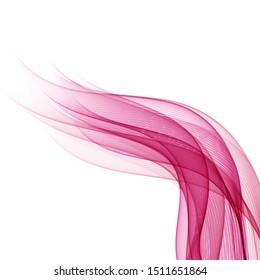 Violet waves on white background