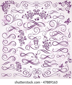 Violet wedding stencil