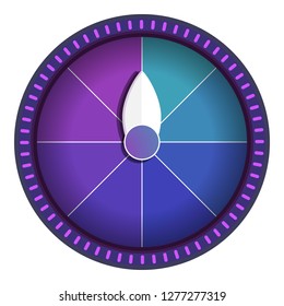 Violet wheel icon. Cartoon of violet wheel vector icon for web design isolated on white background